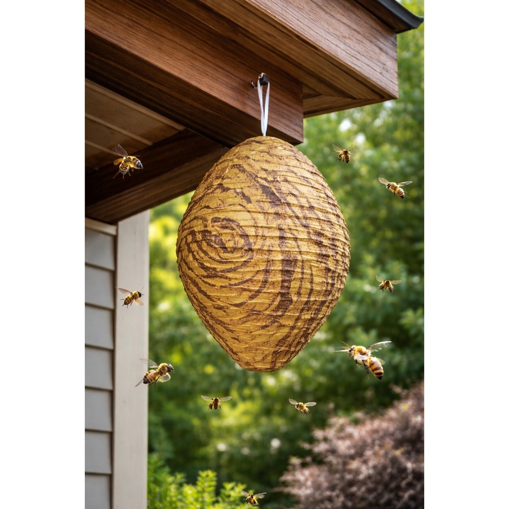 Faux Wasp Nest Hanging Outdoor Visual Decoy Paper Nest